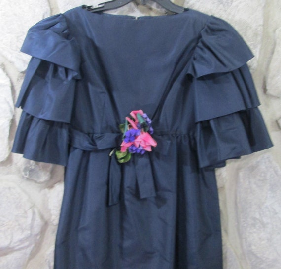 Vintage Kiki Hart Navy Evening Dress