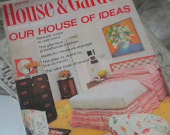 Vintage House & Garden Magazine, January, 1969