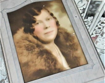 Vintage 20er Jahre Gelatine Sepia Druck Frauenportrait