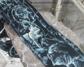 Corbata con diseño de lobo de Surrey vintage