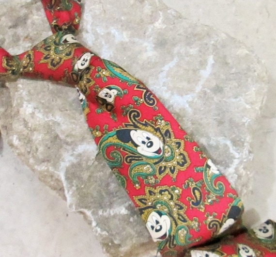 Vintage Mickey Mouse Silk Tie - image 1