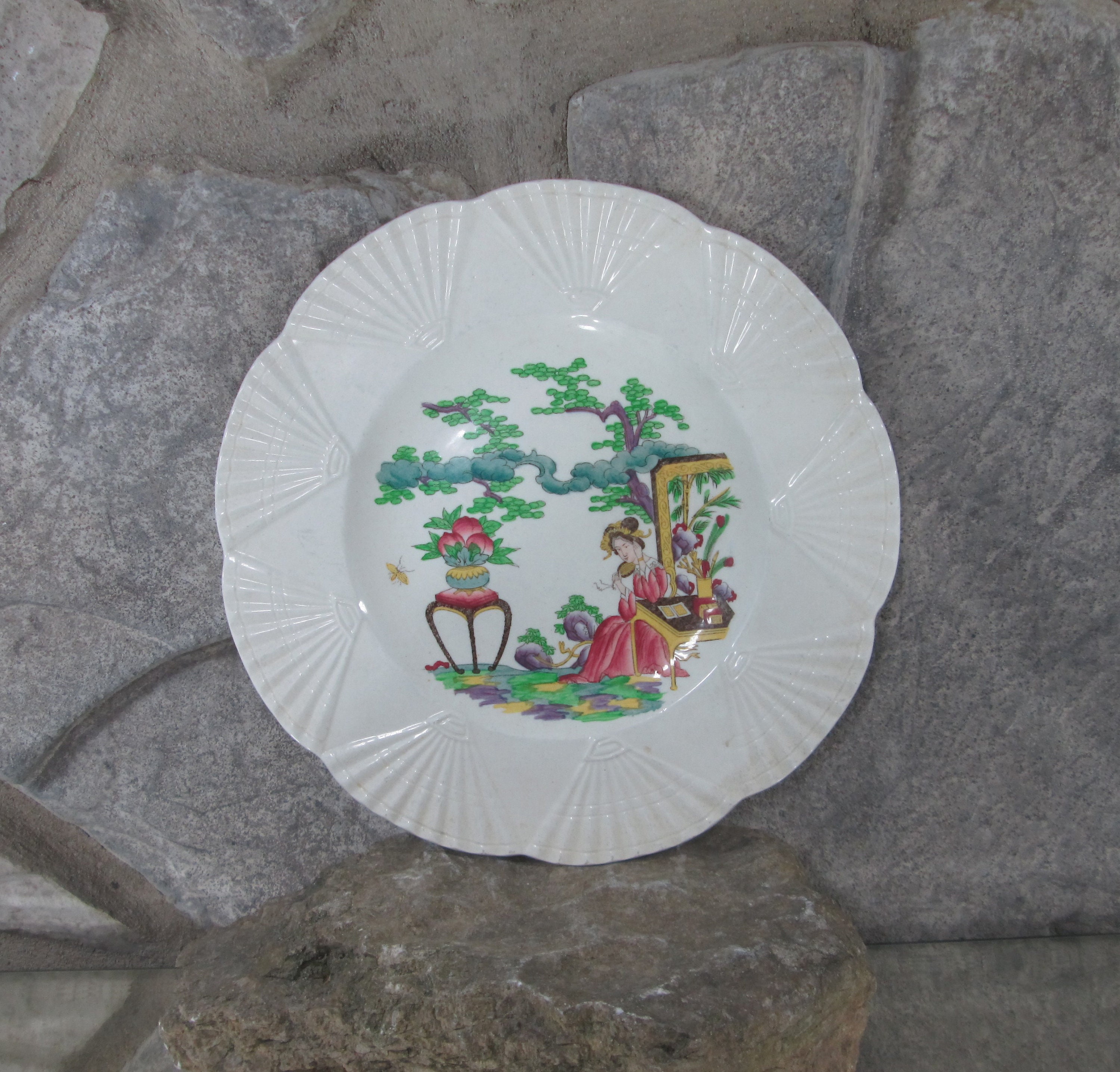 ウェッジウッド クイーンズウェア アンティークプレート ○po-17/ウェッジウッド ロマンティックイングランド セット カップ