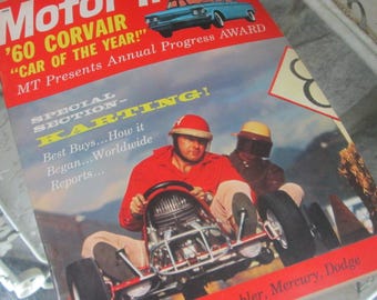 Revista Vintage Motor Trend, edición del coche del año Corvair de abril de 1960
