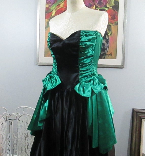 Vintage 1980's Jessica McClintock Prom Dress, XXS… - image 2