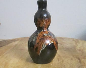 日本の青磁花瓶：ひょうたん型の陶器、ひび割れ釉 - Etsy 日本