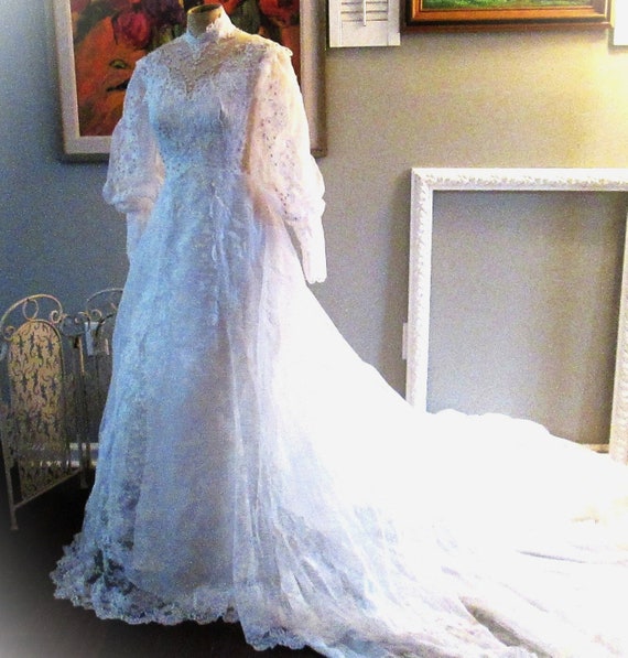 Vintage 1980's Wedding Dress - image 1