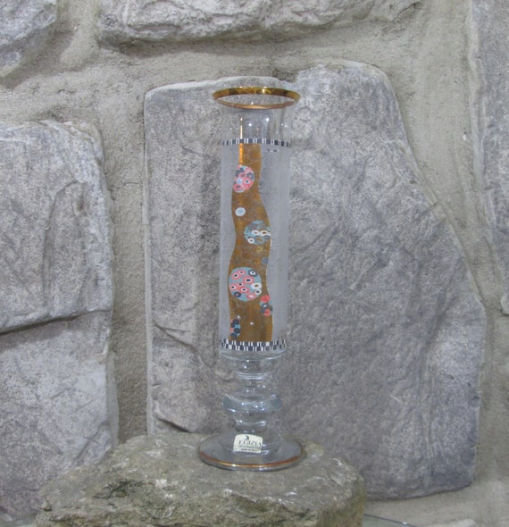 Egizia Italian Glass Gustav Klimt Design Vase Etsy