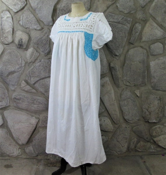 vintage mexican dress peasant - Gem