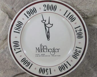 Plato vintage de porcelana Syracuse para restaurante Manchester Inn & Conference Center, Año Nuevo 2000