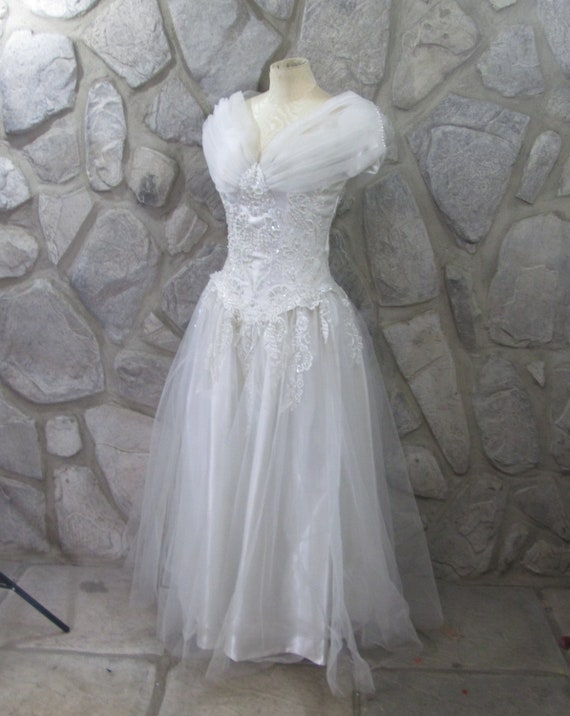Vintage 80's Wedding Dress