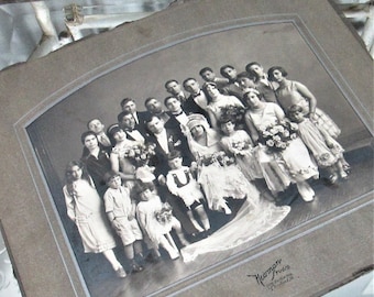 Vintage 1920's Wedding Party Photo