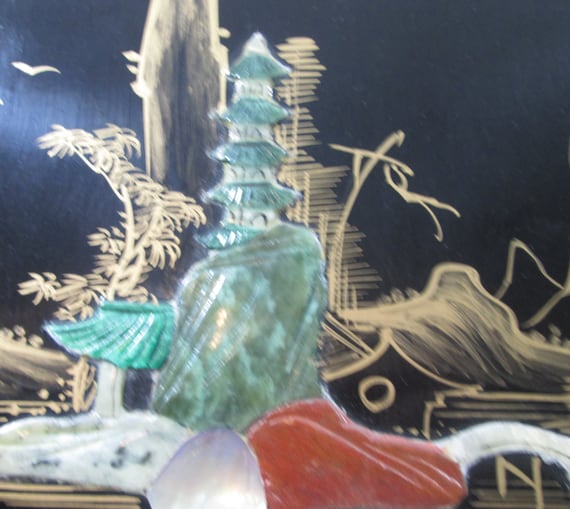 Pair of Vintage Chinese Wall Hangings With Carved Stones - Etsy