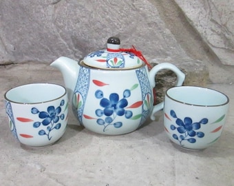 théière japonaise GW vintage et tasses à thé