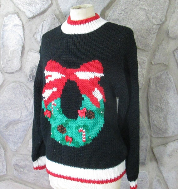 Vintage Christmas Wreath Christmas Sweater