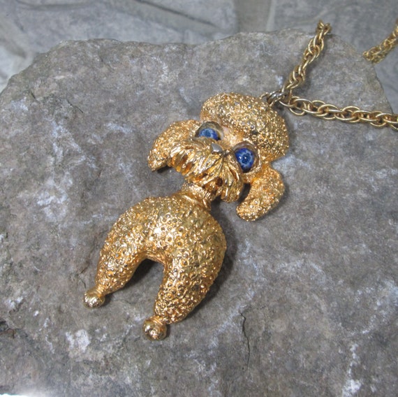 Vintage Tancer II Poodle Dog Necklace - image 1