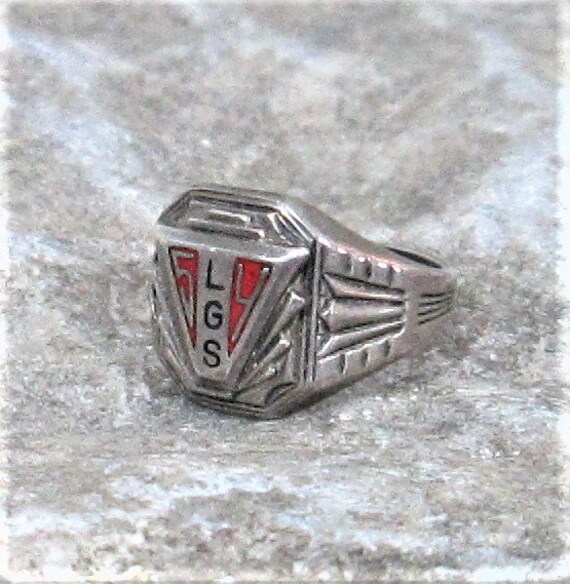 Vintage class ring sterling - Gem