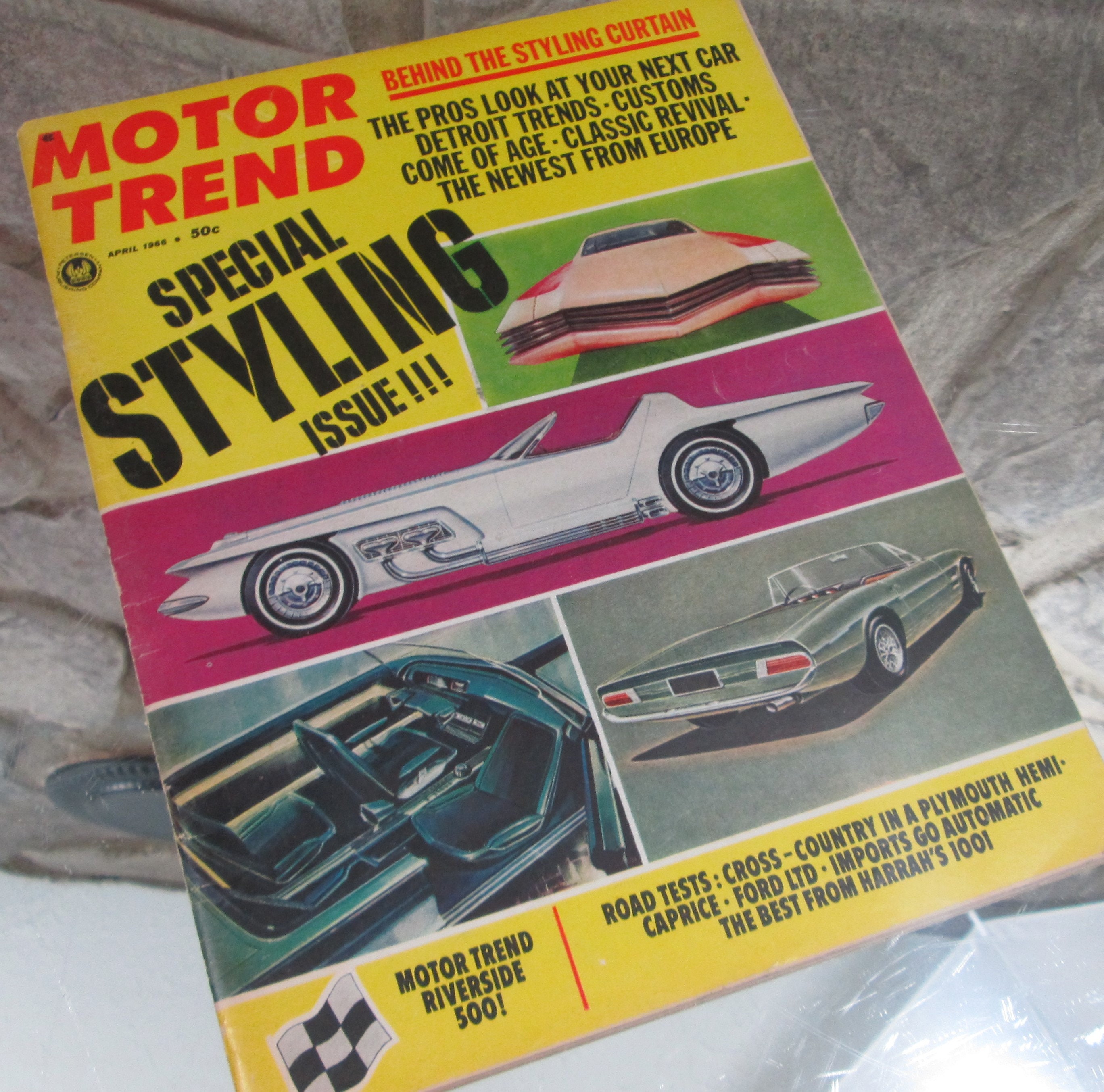 Vintage Motor Trend April 1966 Car Magazine, Special Styling Issue -  UK