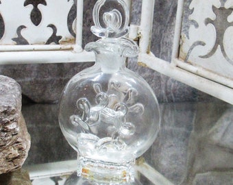 Vintage Glass Stoppered Perfume Bottle