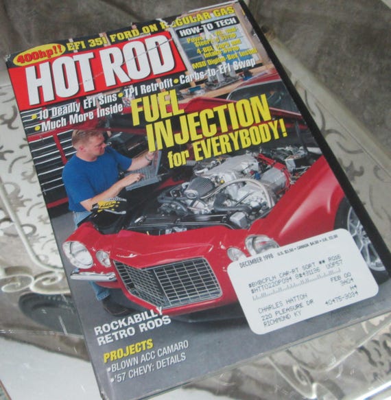 【Hot Rod】　ヴィンテージマガジン　1970年代 Vintage Hot Rod Magazine December 1998 - Etsy