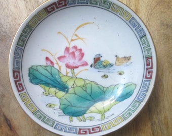 Vintage Chinese Porcelain Enamel Bowl