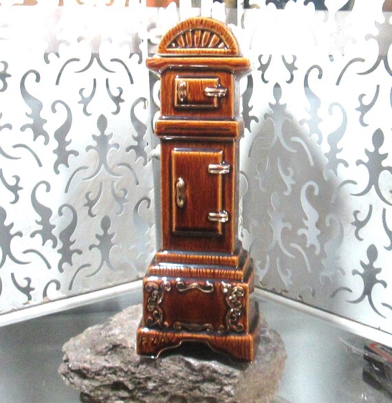 vintage 60s RIGHT ON 置物 ビンテージ ブラック 70s Vintage Ezra Brooks 1970 Grandfather Clock Decanter - Etsy