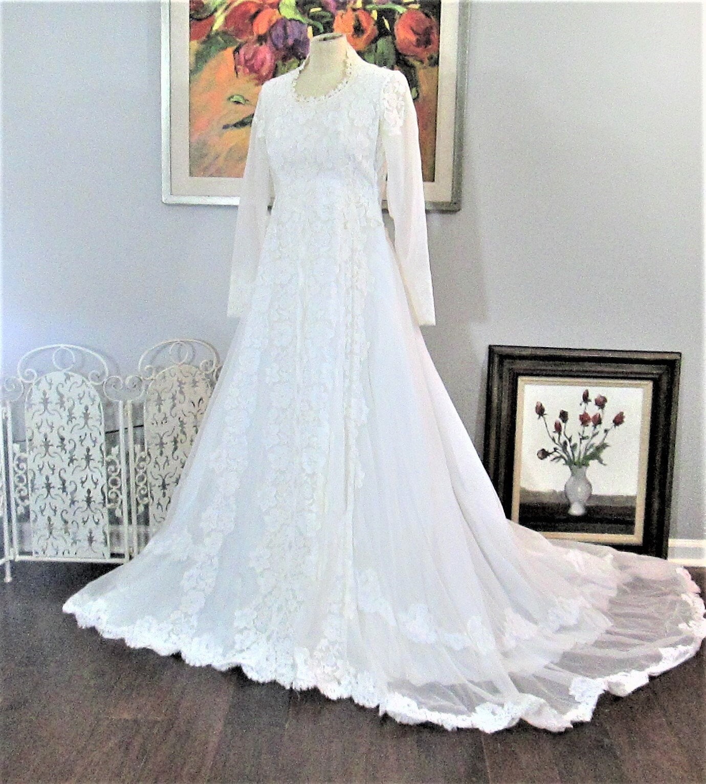Vintage Angelo Wedding Dress - Etsy