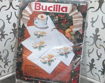 Vintage Bucilla Christmas Napkins to Embroider