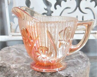 Vintage Carnival Glass Iris Pattern Creamer