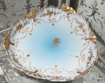 Plato/bandeja de porcelana vintage de Limoges, Francia