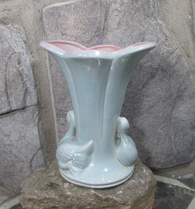 Decoracion Del Hogar Vintage Ceramic Double Swan Vase Gonder