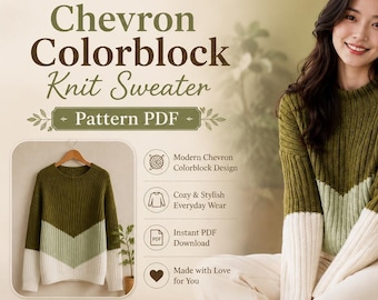 Chevron colorblock gebreide truipatroon pdf