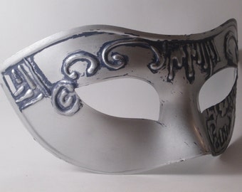 Masquerade Mask Warrior Mask Silver Venetian Domino