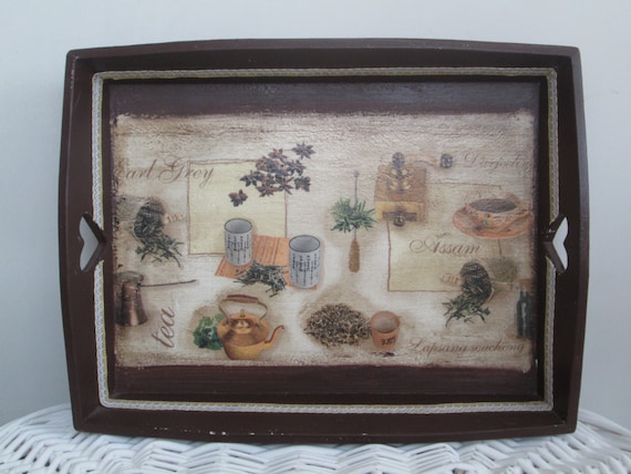 Mother's Day GiftCottage Chic Coffee tray Tea tray Christmas Gift Idea Vintage Look Country Style