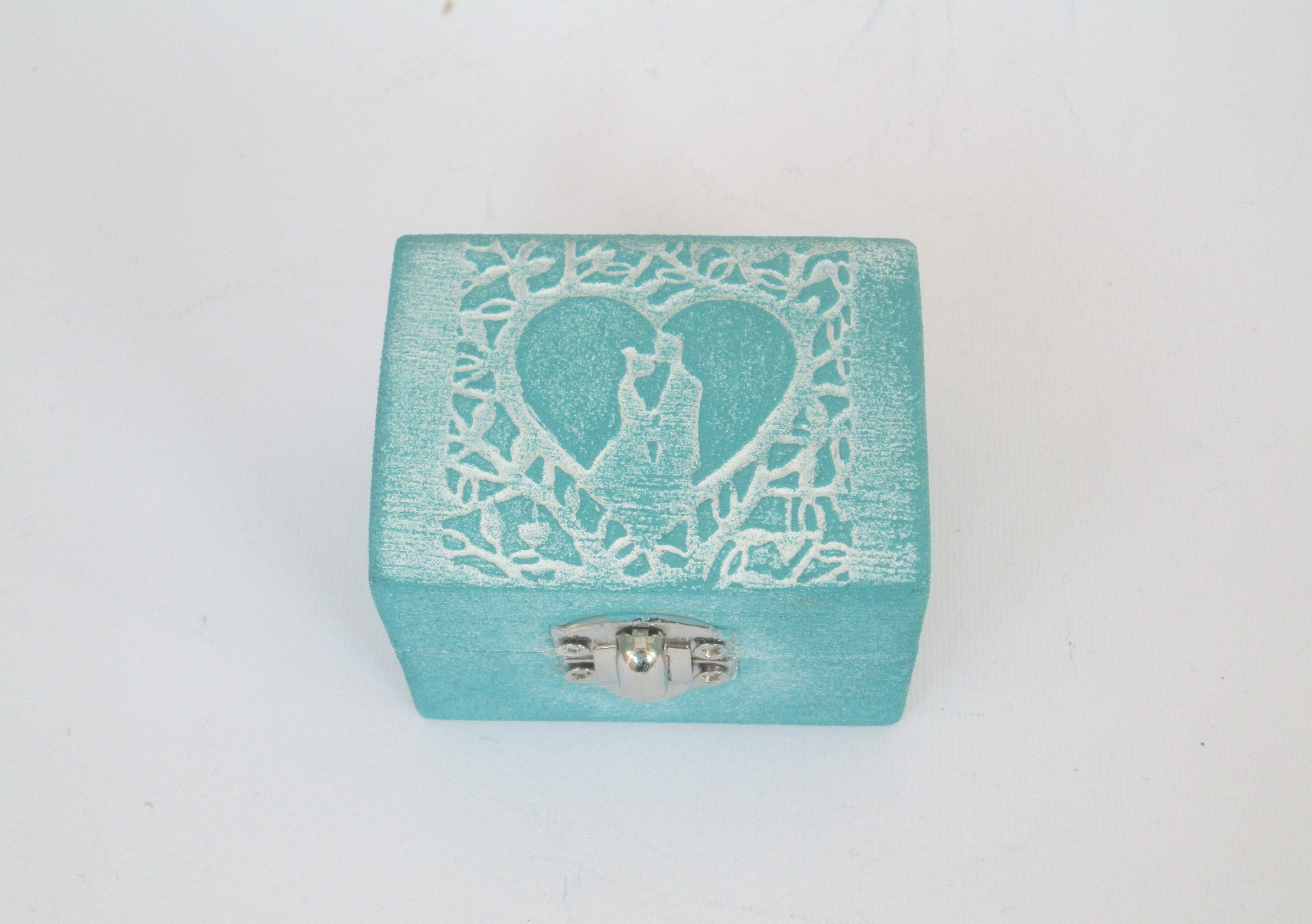 Ring Bearer Box Personalized Valentine's Day Engagement Ring Holder Small Decorative Jewelry Box