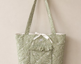 Handmade Personalized Reversible Quilted Tote Bag