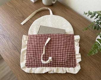 Handmade Personalized Quilted Book Sleeve 9x6.5”