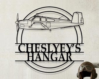 Custom Beechcraft V35 Bonanza Airplane Metal Wall Art, Personalized Hangar Sign, Pilot Gift, Airplane Silhouette
