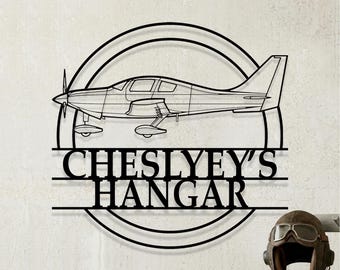Custom Cessna 400 Airplane Metal Wall Art, Personalized Hangar Sign, Pilot Gift, Airplane Silhouette