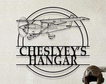 Custom Cessna 182Q Skylane Airplane Metal Wall Art, Personalized Hangar Sign, Pilot Gift, Airplane Silhouette