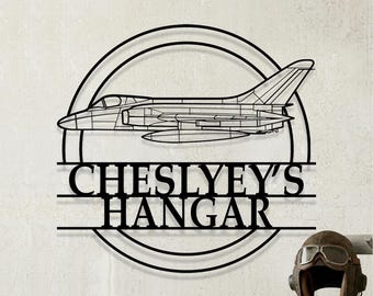 Custom Douglas F4D Skyray Airplane Metal Wall Art, Personalized Hangar Sign, Pilot Gift, Airplane Silhouette