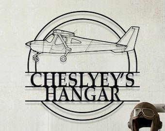 Custom Cessna 162 SkyCatcher Airplane Metal Wall Art, Personalized Hangar Sign, Pilot Gift, Airplane Silhouette