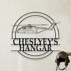 Custom Sikorsky CH 53K King Stallion Helicopter Metal Wall Art, Personalized Hangar Sign, Pilot Gift, Helicopter Silhouette
