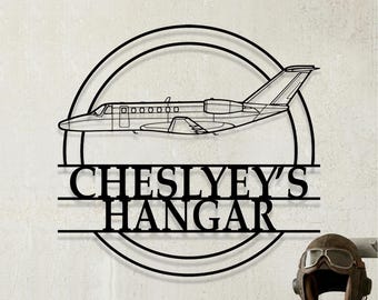 Custom Cessna 525B CJ3 Airplane Metal Wall Art, Personalized Hangar Sign, Pilot Gift, Airplane Silhouette