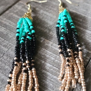 Seed Beaded Dangles ..enjoy playful displays of color and dress up or go casual..super versatile playful and fun.