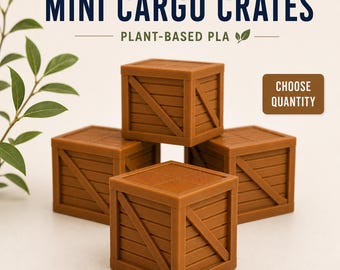 Mini Cargo Crates for Pirate Ships, Trains & Construction Play Toy Accessory PLA