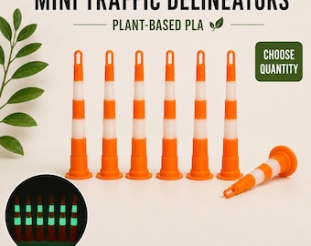 Glow in the Dark Mini Delineators Cones Channelizer Post