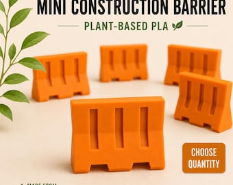 Mini Construction Barrier |  Road Block | Pretend Play Toy Accessory PLA