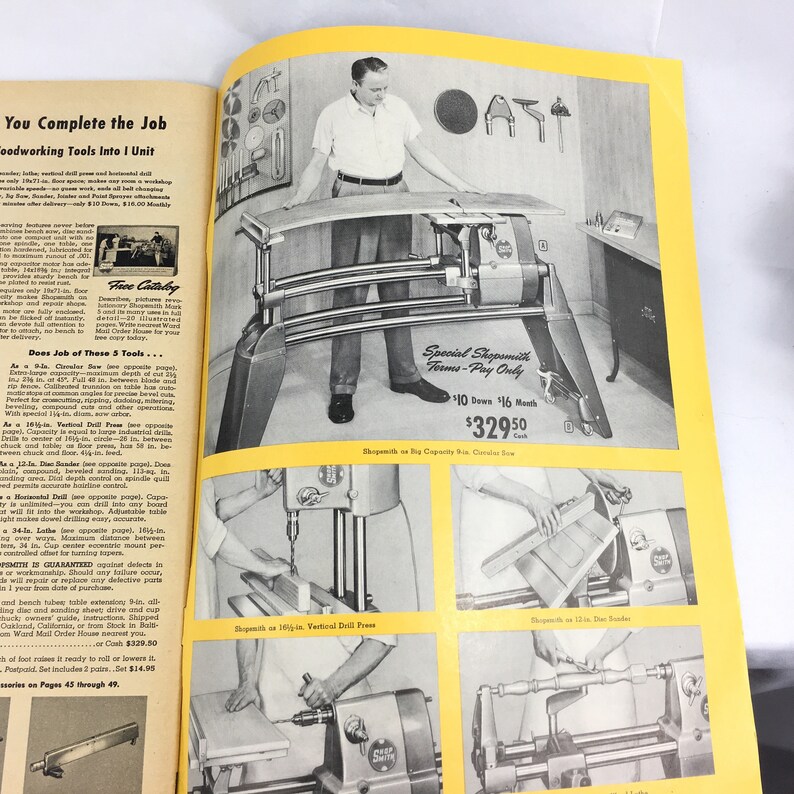 1958 Montgomery Ward Power Kraft Catalog / Vintage Tools / Rare Beauty