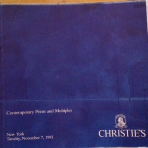 Christie es Auktionskatalog, zeitgenössische Drucke, seltene Schönheit Vintage