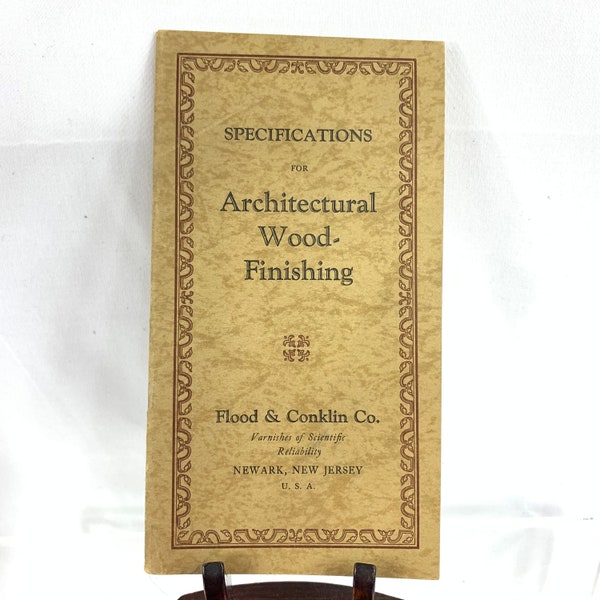 Architectural Wood Finishing Brochure Flood and Conklin Newark NJ Supreme Court